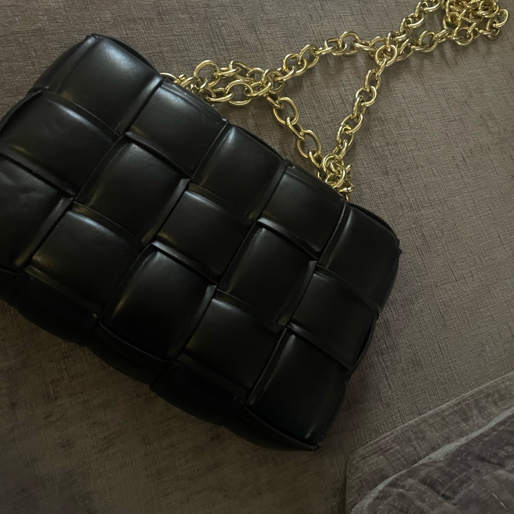Black Quilted Chain Bag